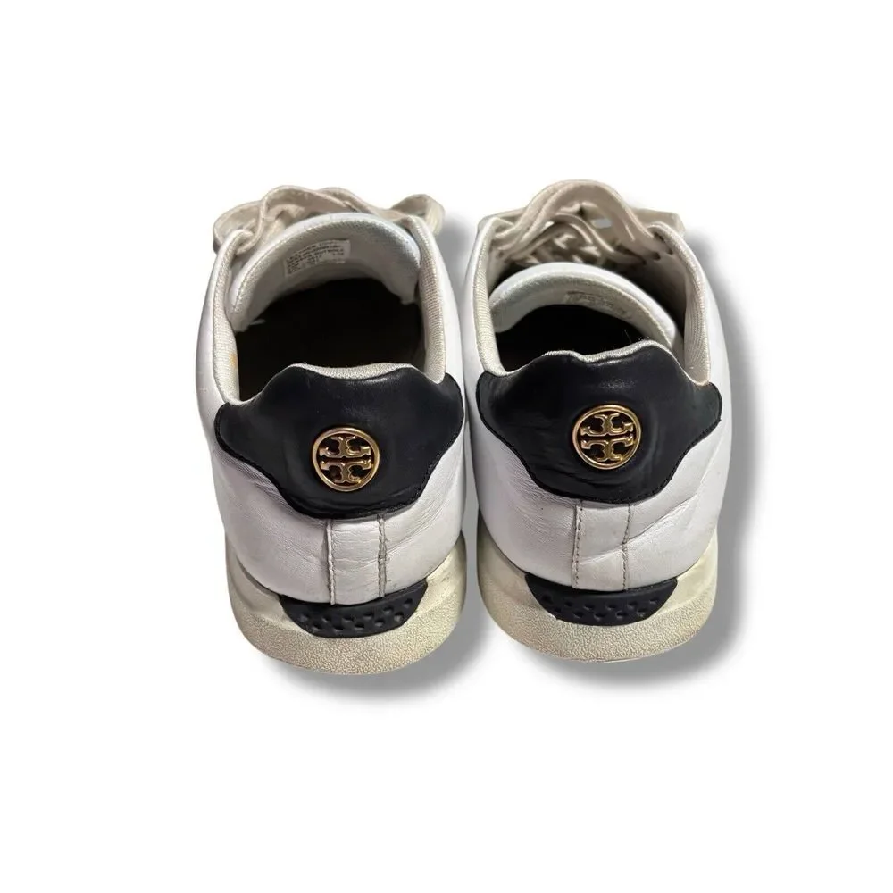 Tory Burch Women's White Leather Low Top‎ Howell Sneakers Size 10M